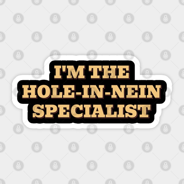 Hole-in-Nein Sticker by ardp13